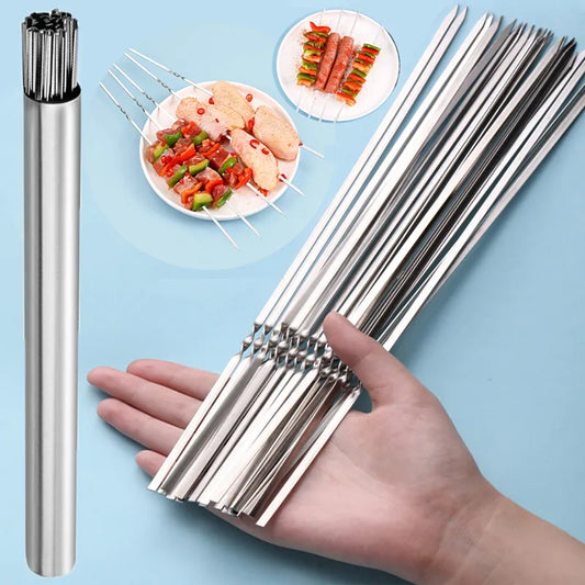 * 10/15pcs stainless steel barbecue skewer