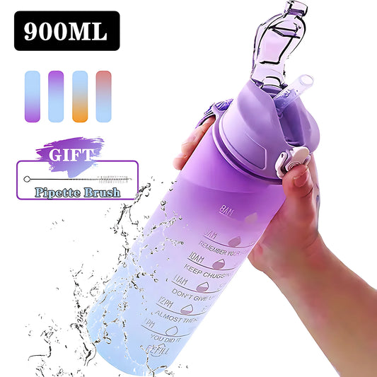 $ 900ml sports bottle with time scale
